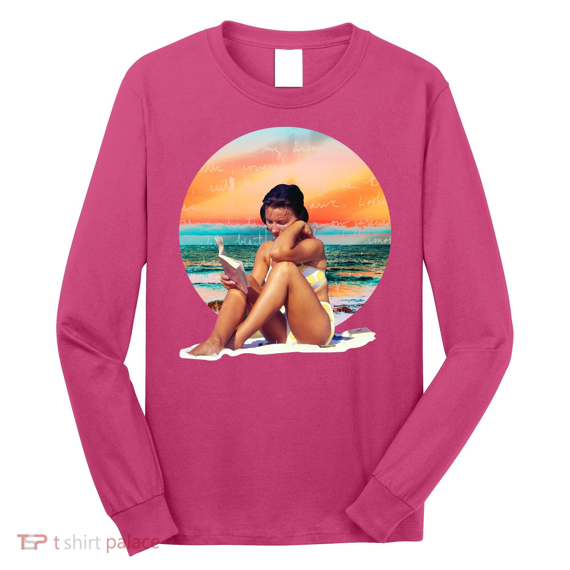 Lady Sunset Reading Book Long Sleeve Shirt