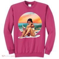 Lady Sunset Reading Book Sweatshirt thumb 0