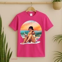 Lady Sunset Reading Book T-Shirt thumb 2