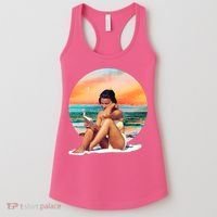 Lady Sunset Reading Book Women's Tank Top thumb 0
