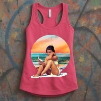Lady Sunset Reading Book Women's Tank Top thumb 3