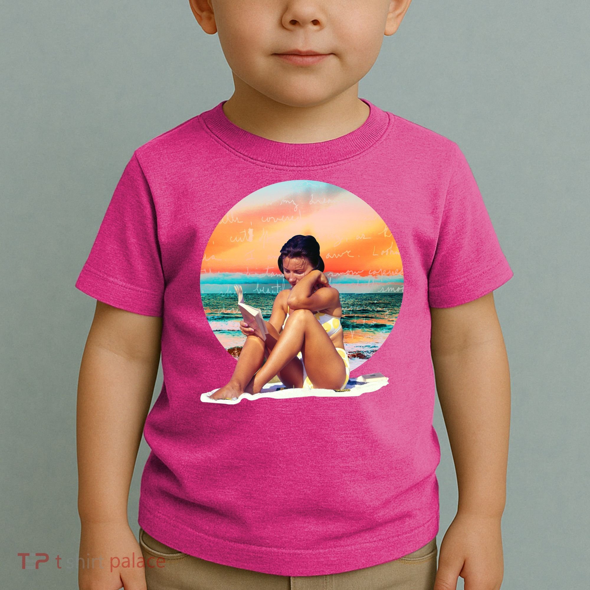Lady Sunset Reading Book Toddler T-Shirt