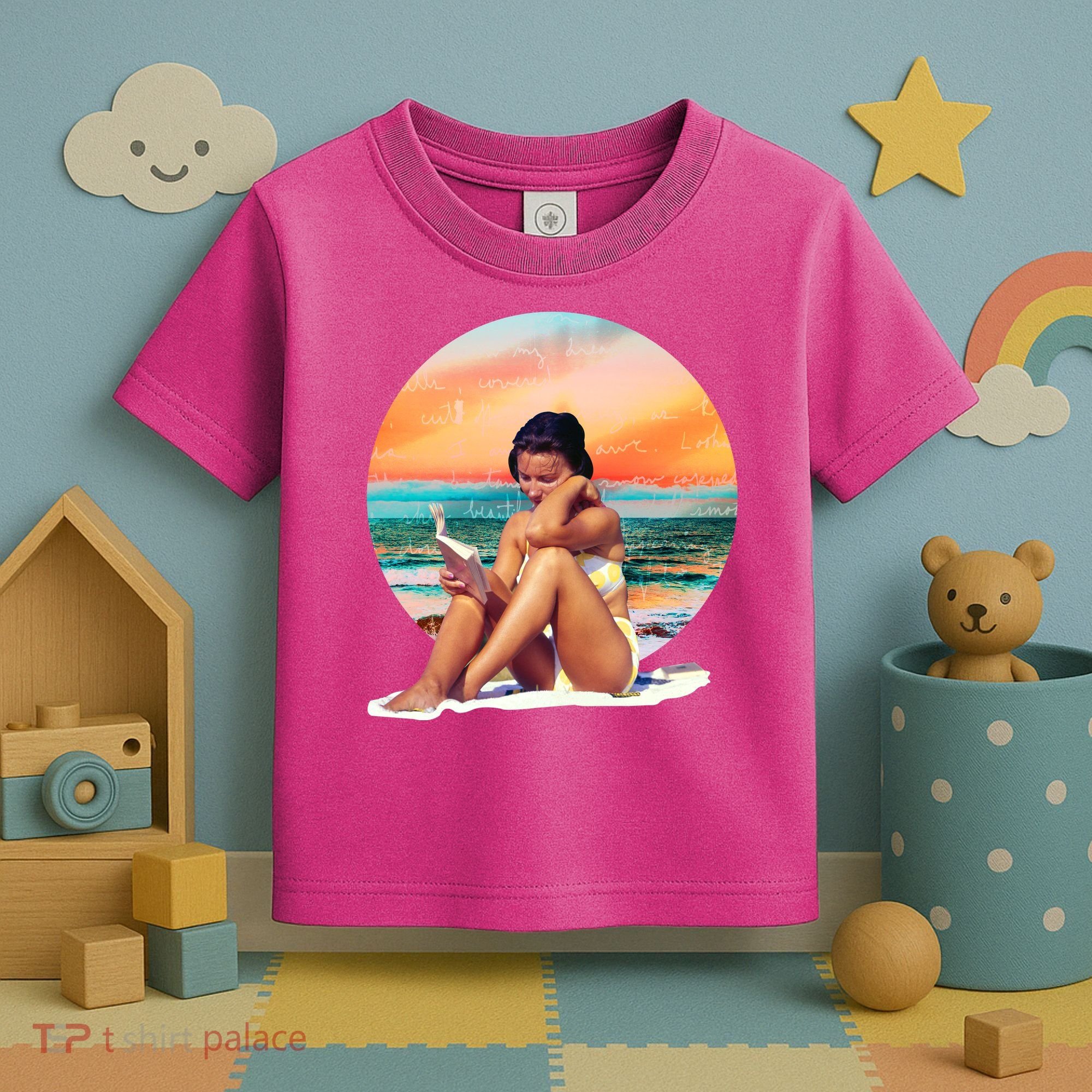 Lady Sunset Reading Book Toddler T-Shirt