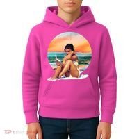 Lady Sunset Reading Book Kids Hoodie thumb 4