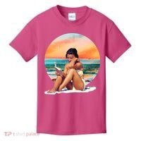 Lady Sunset Reading Book Kids T-Shirt thumb 0
