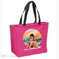 Lady Sunset Reading Book Tote Bag thumb 2