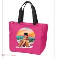 Lady Sunset Reading Book Tote Bag thumb 3