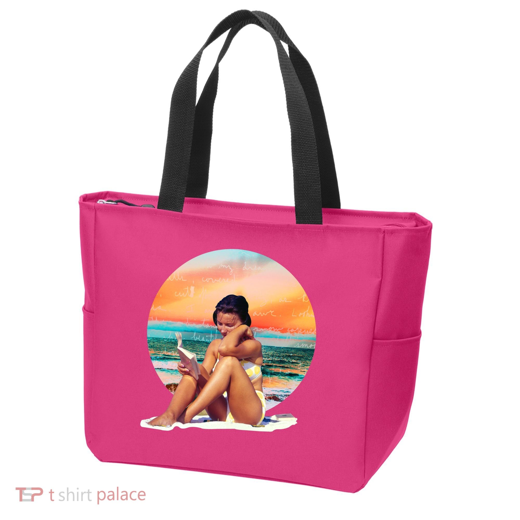 Lady Sunset Reading Book Tote Bag