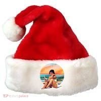 Lady Sunset Reading Book Santa Hat thumb 0
