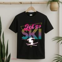 LetS Ski Retro 80s Skiing Party Outfit 90s Skier Costume T-Shirt thumb 2