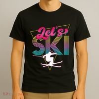 LetS Ski Retro 80s Skiing Party Outfit 90s Skier Costume T-Shirt thumb 3