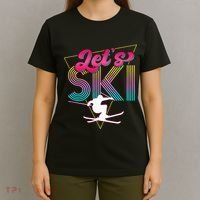 LetS Ski Retro 80s Skiing Party Outfit 90s Skier Costume T-Shirt thumb 4