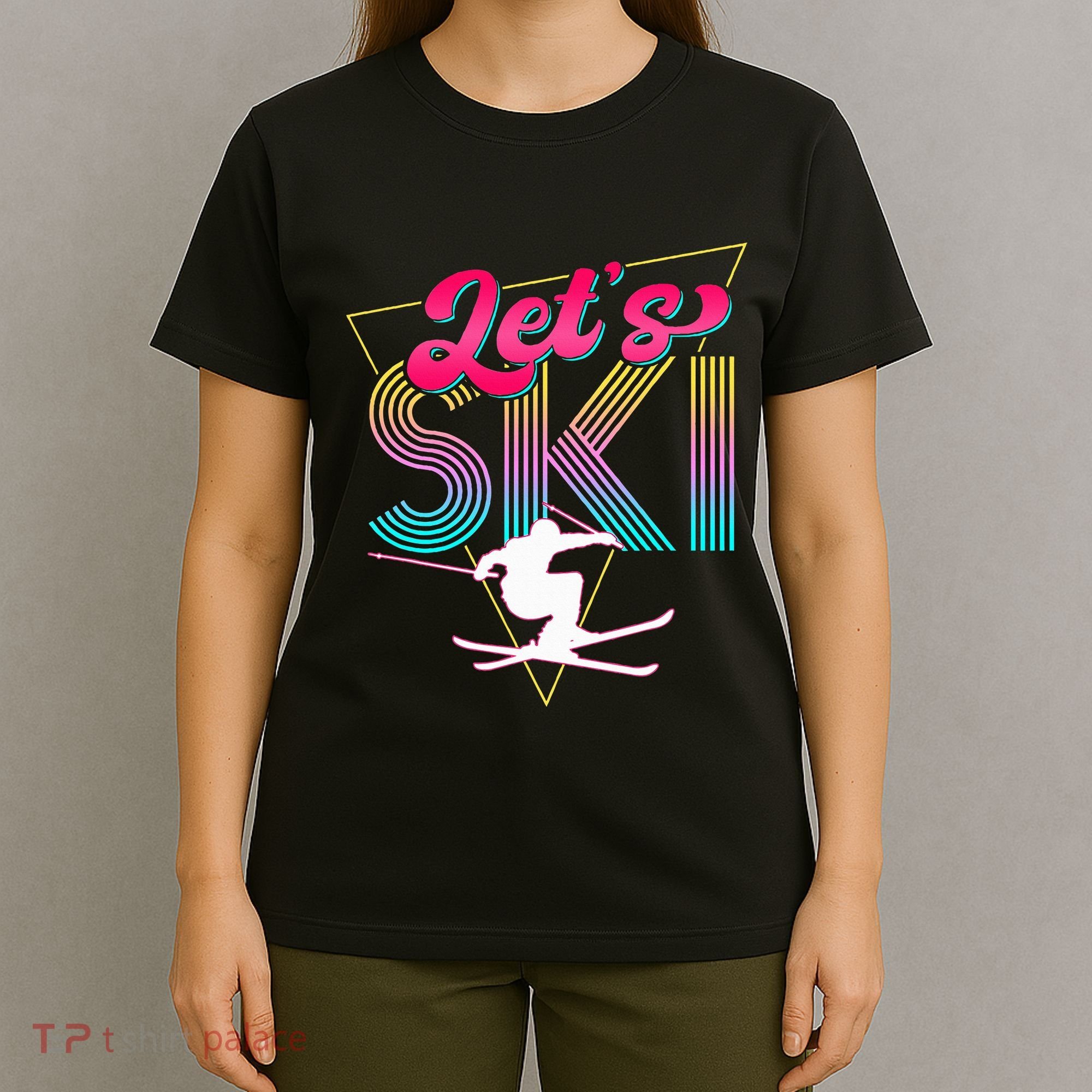 LetS Ski Retro 80s Skiing Party Outfit 90s Skier Costume T-Shirt