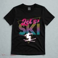LetS Ski Retro 80s Skiing Party Outfit 90s Skier Costume T-Shirt thumb 5