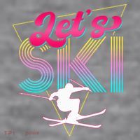 LetS Ski Retro 80s Skiing Party Outfit 90s Skier Costume Women's Racerback Cropped Tank thumb 2