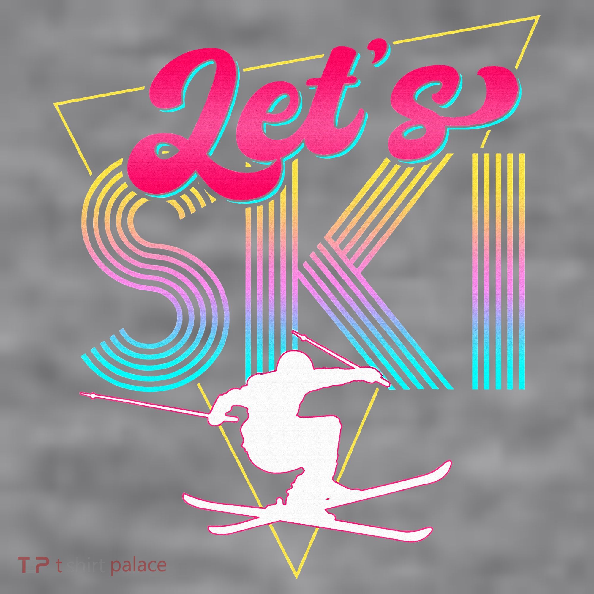 LetS Ski Retro 80s Skiing Party Outfit 90s Skier Costume Women's Racerback Cropped Tank