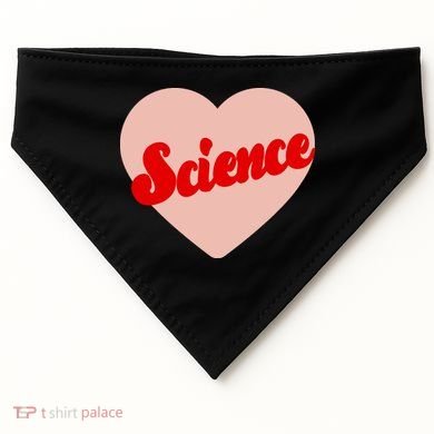 Love Science Retro Heart USA-Made Doggie Bandana