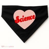 Love Science Retro Heart USA-Made Doggie Bandana thumb 0
