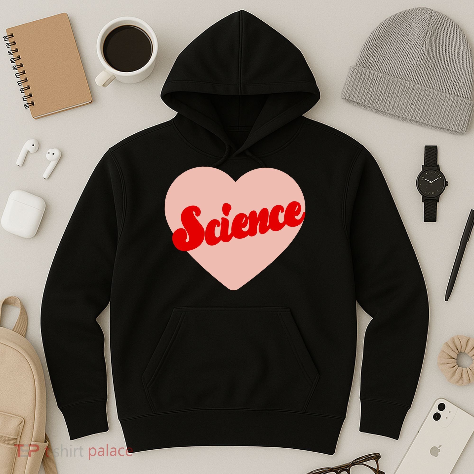 Love Science Retro Heart Hoodie