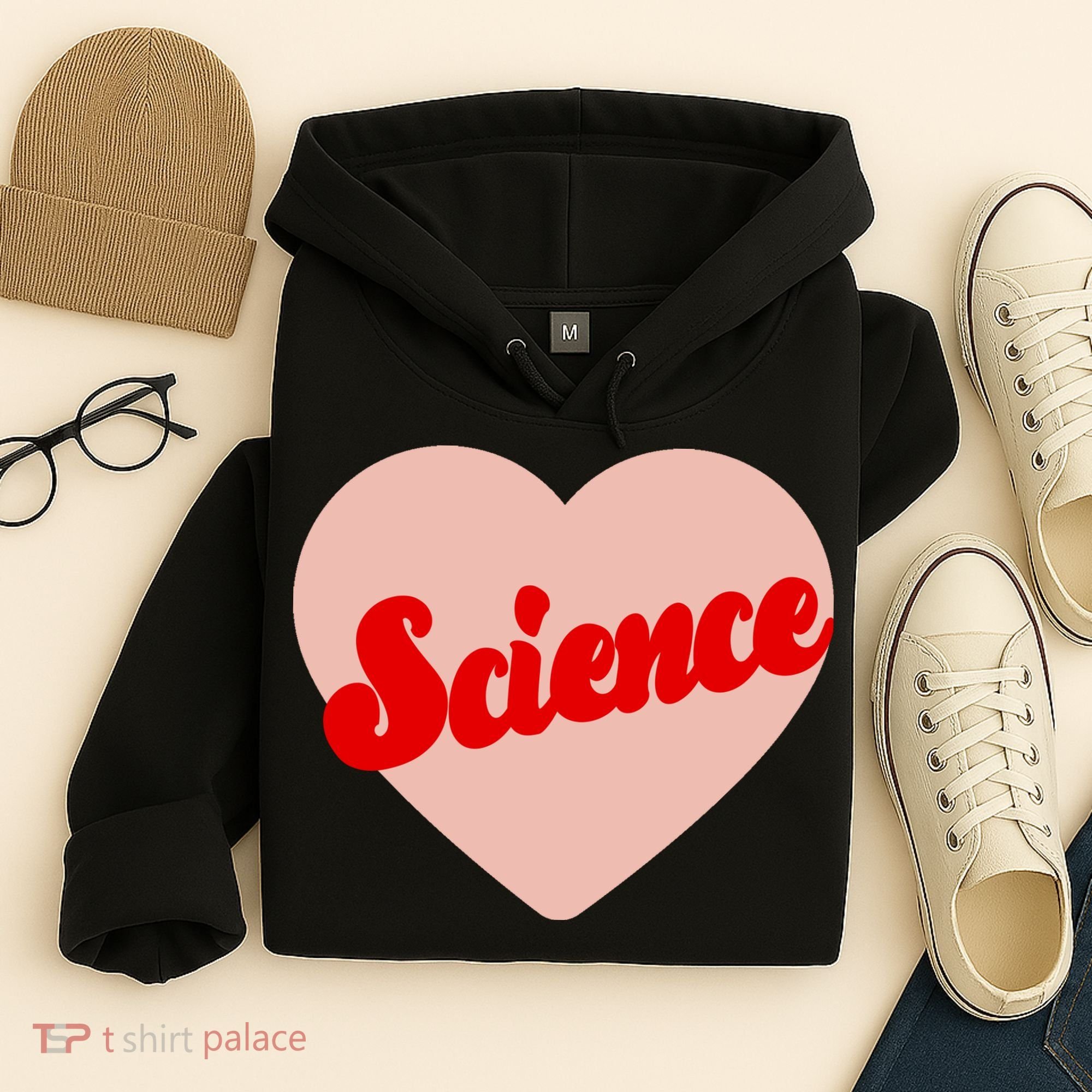 Love Science Retro Heart Hoodie