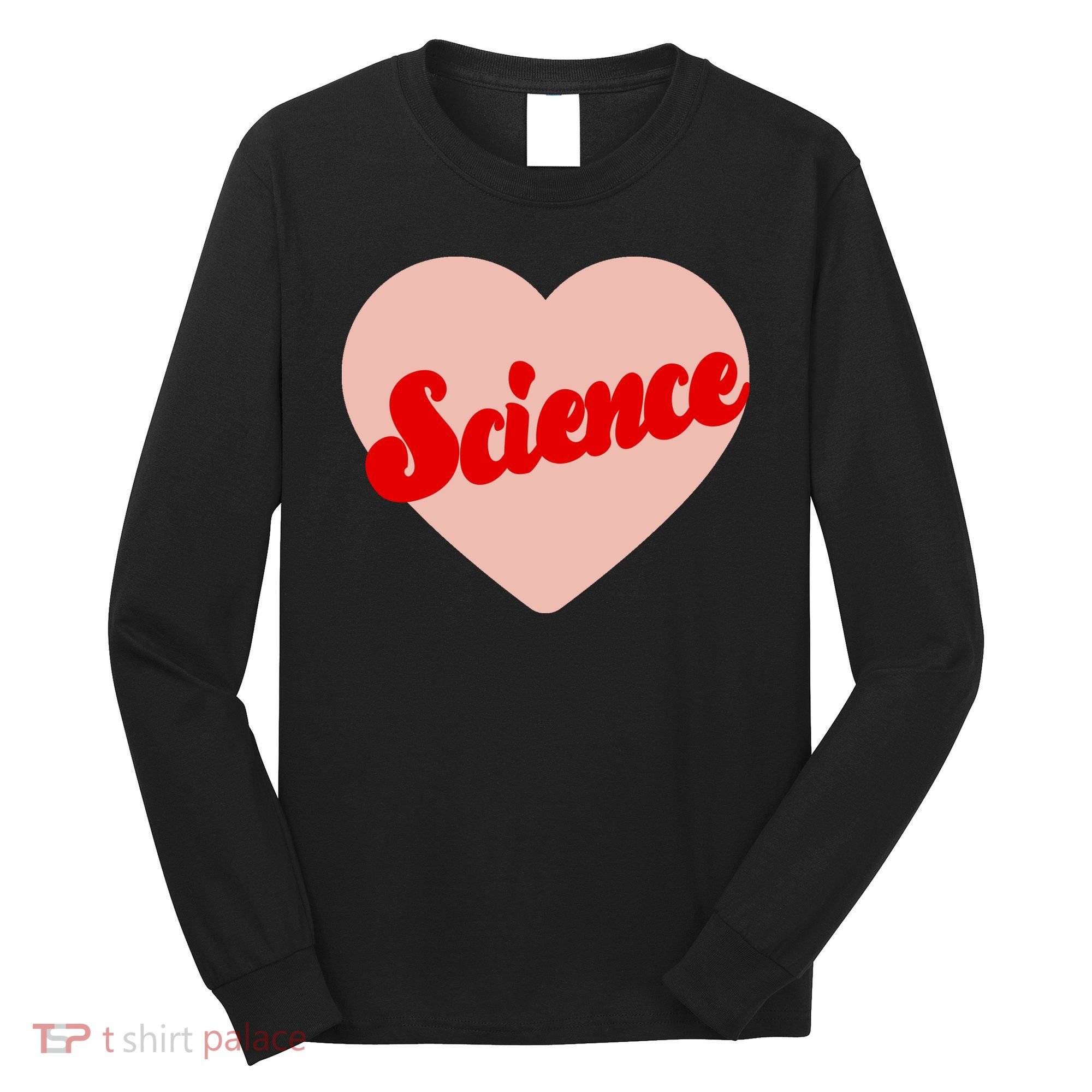 Love Science Retro Heart Long Sleeve Shirt