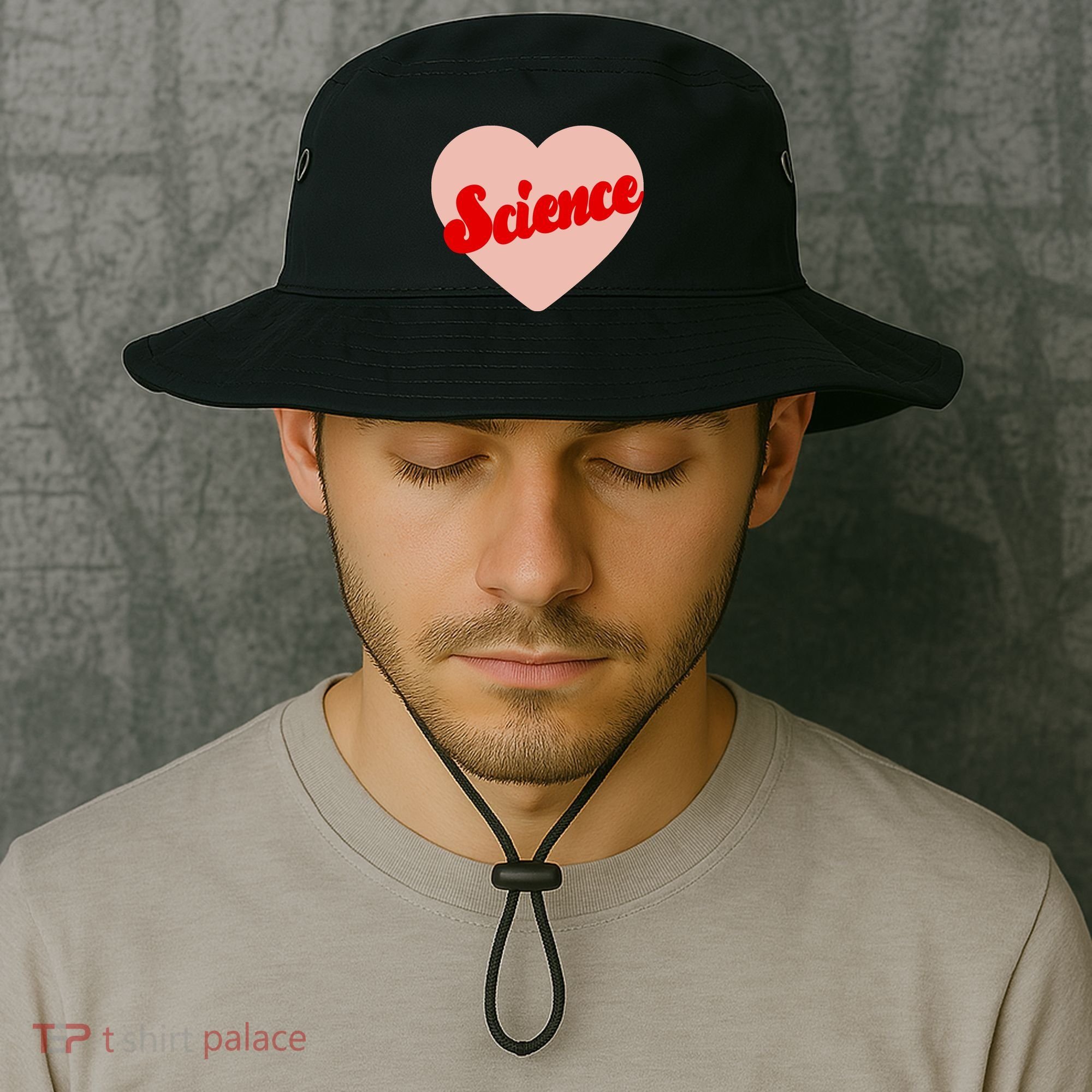 Love Science Retro Heart Bucket Hat