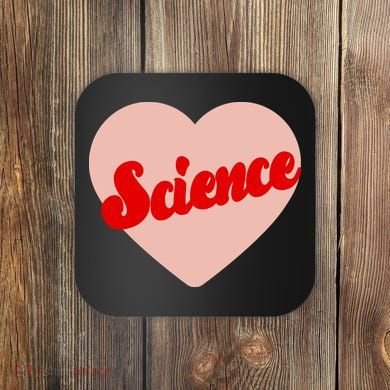 Love Science Retro Heart Coaster