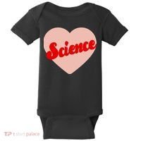 Love Science Retro Heart Baby Bodysuit thumb 0