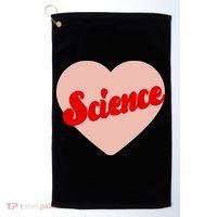 Love Science Retro Heart Golf Towel thumb 0