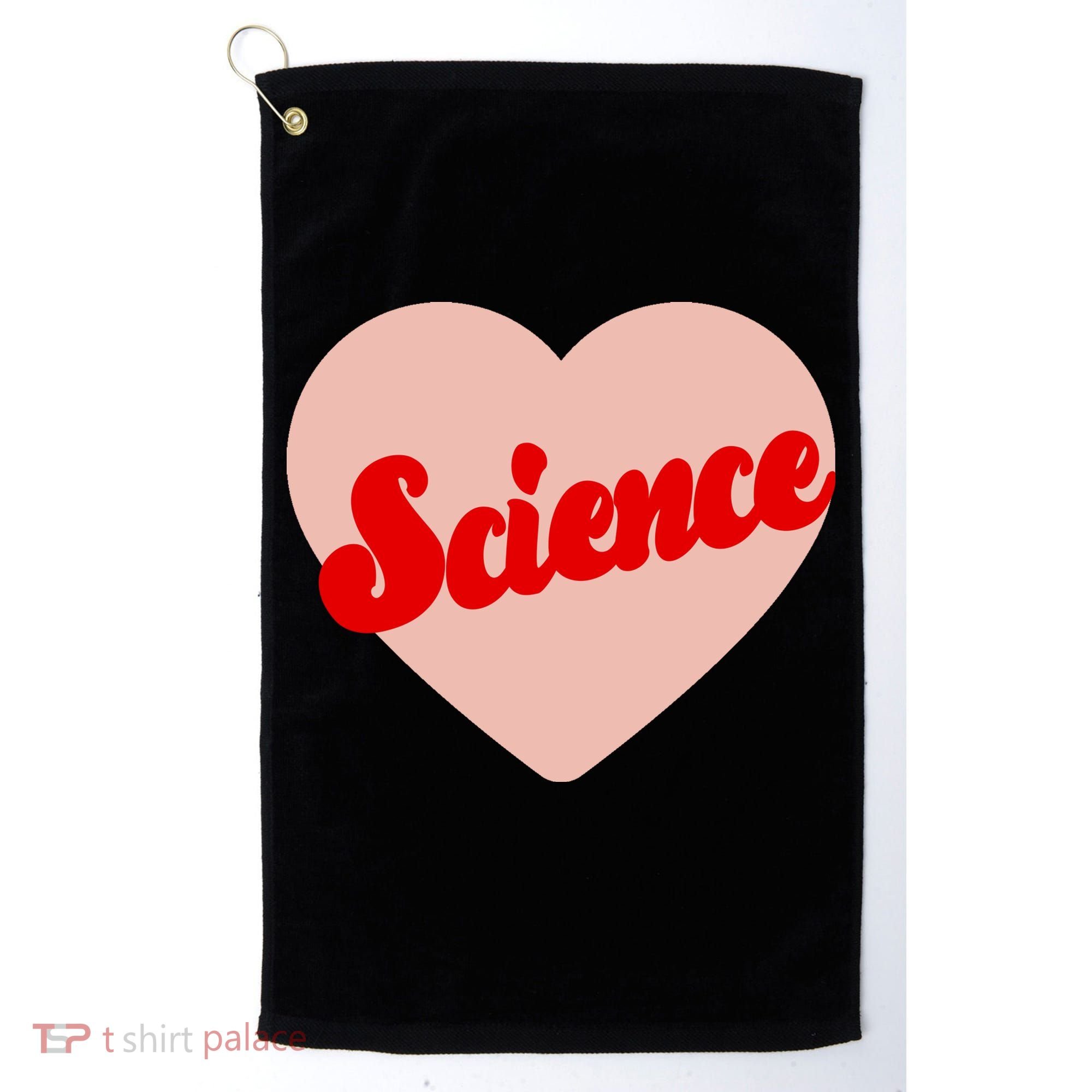 Love Science Retro Heart Golf Towel