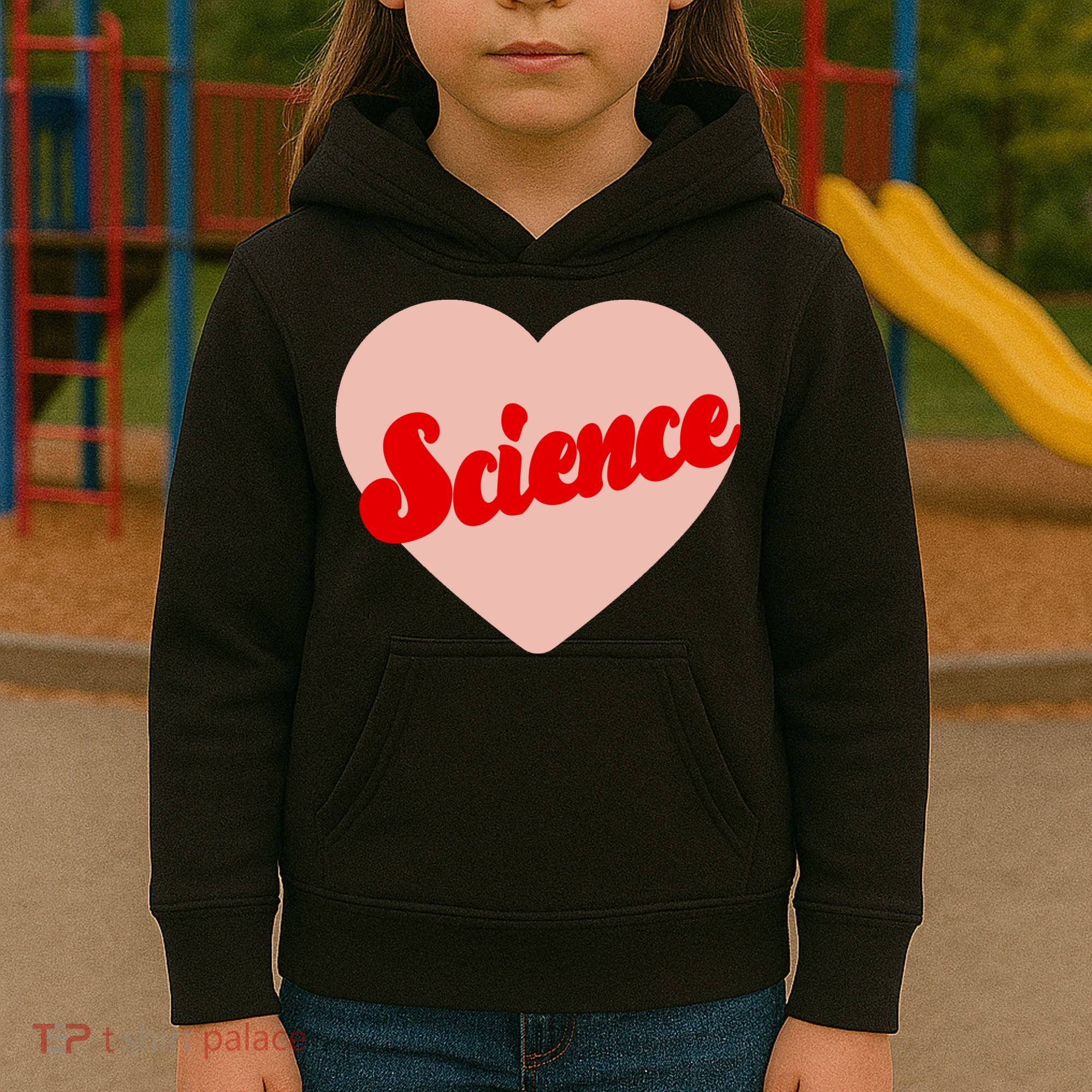 Love Science Retro Heart Kids Hoodie