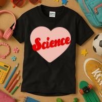 Love Science Retro Heart Kids T-Shirt thumb 3