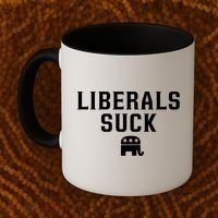 Liberals Suck Republican Party Elephant Conservatives Coffee Mug thumb 2