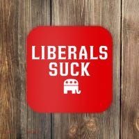 Liberals Suck Republican Party Elephant Conservatives Coaster thumb 0