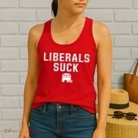 Liberals Suck Republican Party Elephant Conservatives Women's Tank Top thumb 2