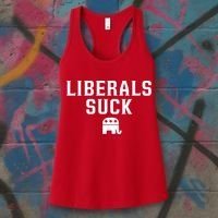Liberals Suck Republican Party Elephant Conservatives Women's Tank Top thumb 3
