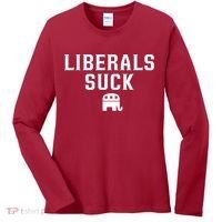 Liberals Suck Republican Party Elephant Conservatives Women's Long Sleeve Shirt thumb 0