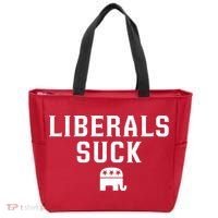 Liberals Suck Republican Party Elephant Conservatives Tote Bag thumb 0