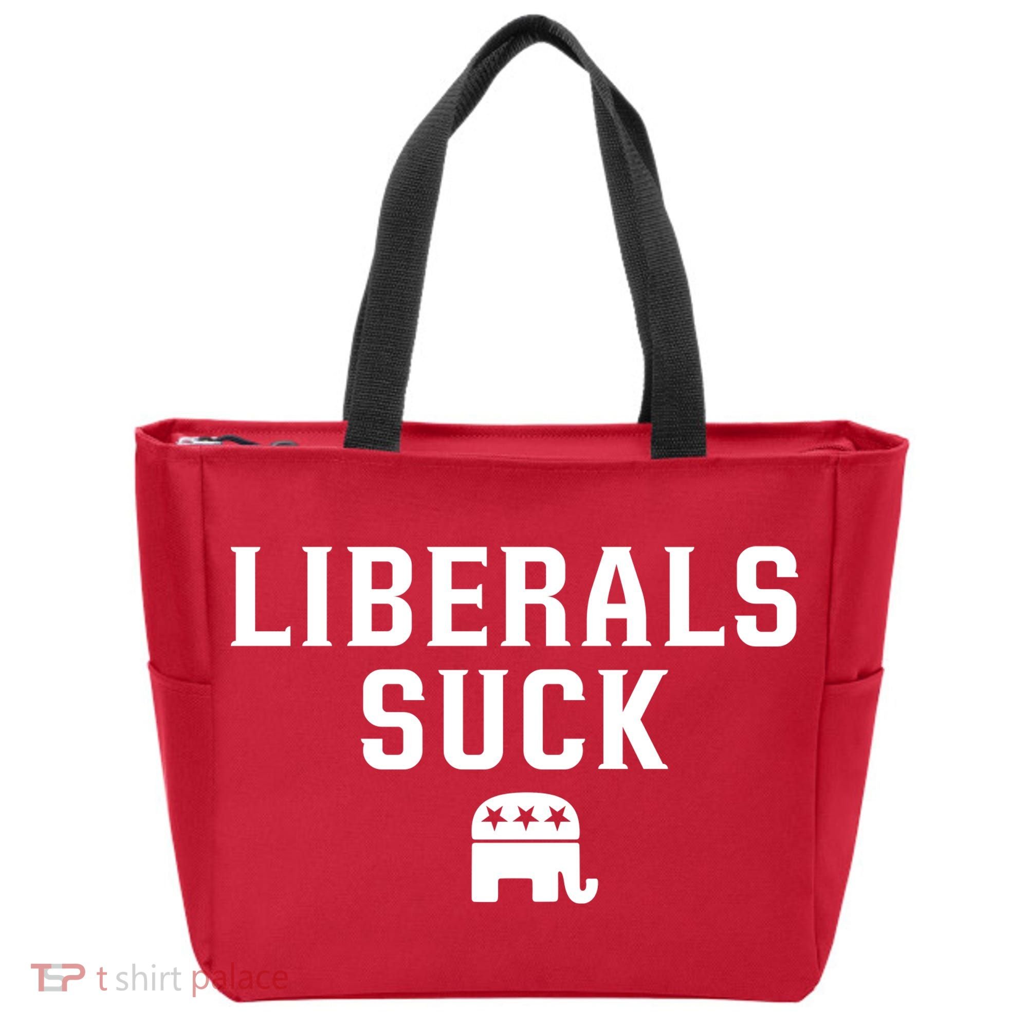 Liberals Suck Republican Party Elephant Conservatives Tote Bag