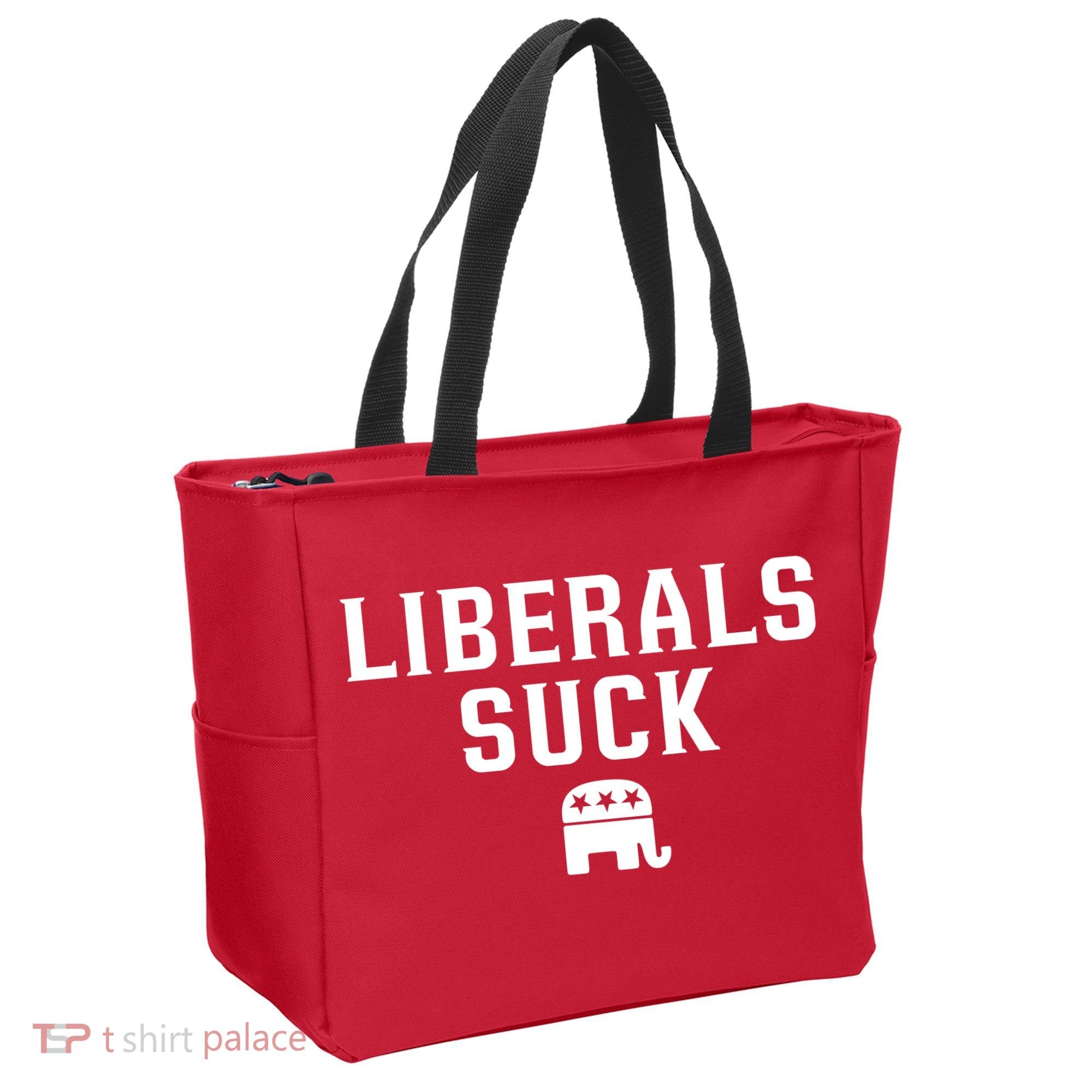 Liberals Suck Republican Party Elephant Conservatives Tote Bag