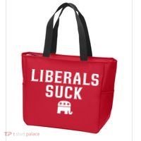 Liberals Suck Republican Party Elephant Conservatives Tote Bag thumb 3