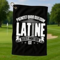 Latin School Roman Culture Latin Saying Manual Latin Golf Towel thumb 1