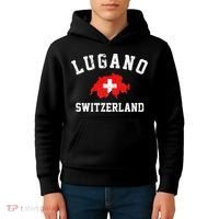 Lugano, Swiss Switzerland Kids Hoodie thumb 4