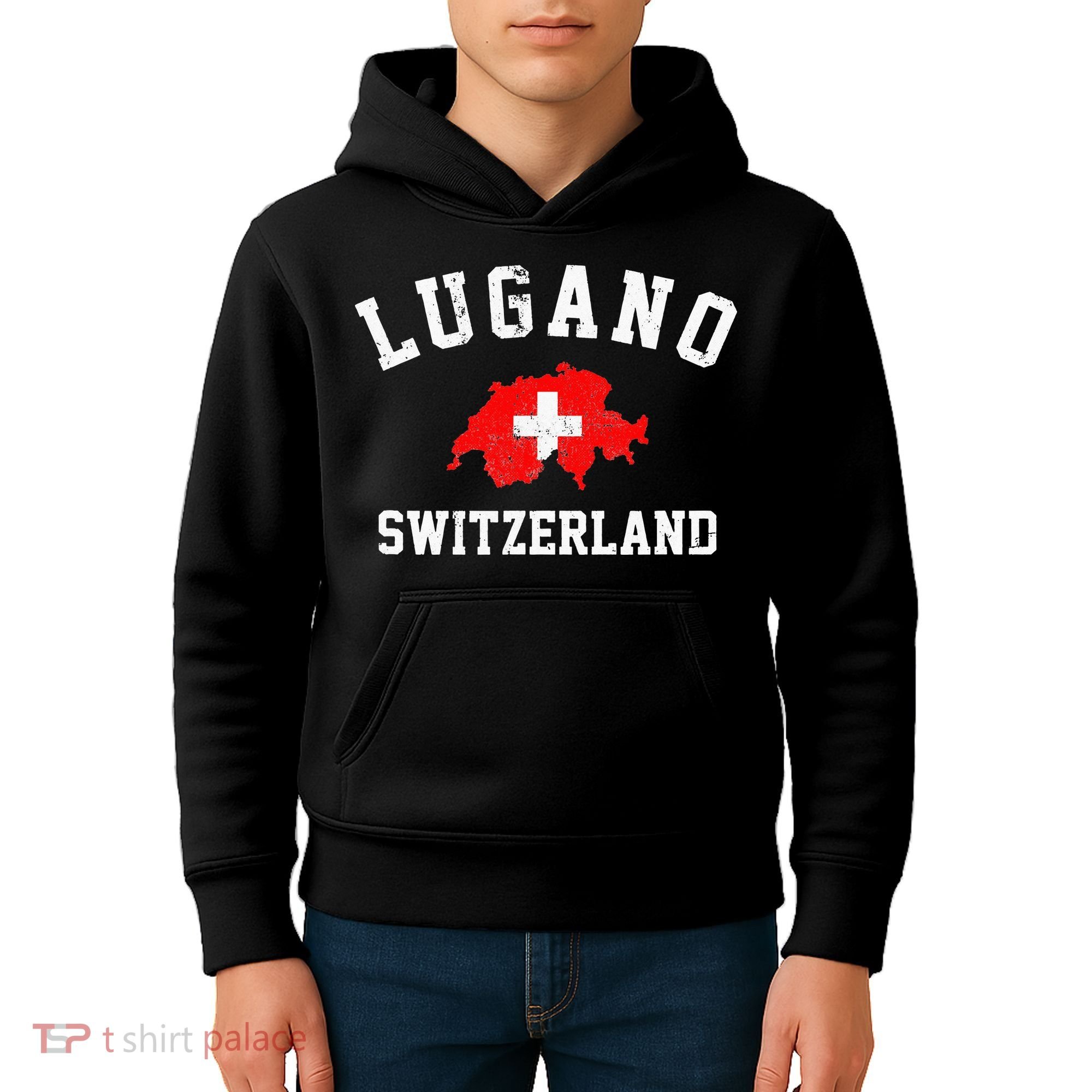 Lugano, Swiss Switzerland Kids Hoodie