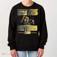 Little Sis Sister Birthday Crew Party Excavator Women's Sweatshirt thumb 0
