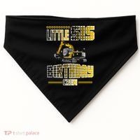 Little Sis Sister Birthday Crew Party Excavator USA-Made Doggie Bandana thumb 0