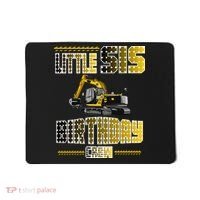 Little Sis Sister Birthday Crew Party Excavator Mousepad thumb 0