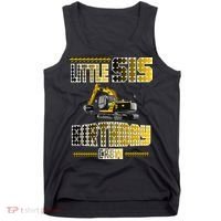 Little Sis Sister Birthday Crew Party Excavator Tank Top thumb 0