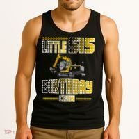 Little Sis Sister Birthday Crew Party Excavator Tank Top thumb 3