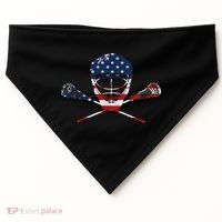 Lacrosse Sport Stick Funny Lax Player Love Perfect Gift Idea USA-Made Doggie Bandana thumb 0